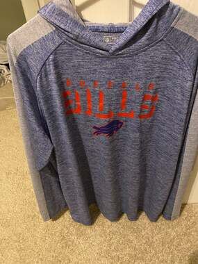 NFL Pro Line Buffalo Bills Blue Heathered Lightweight Hoodie